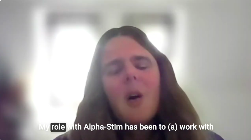 NHS prescriber Tessa shares results of Alpha-Stim study.